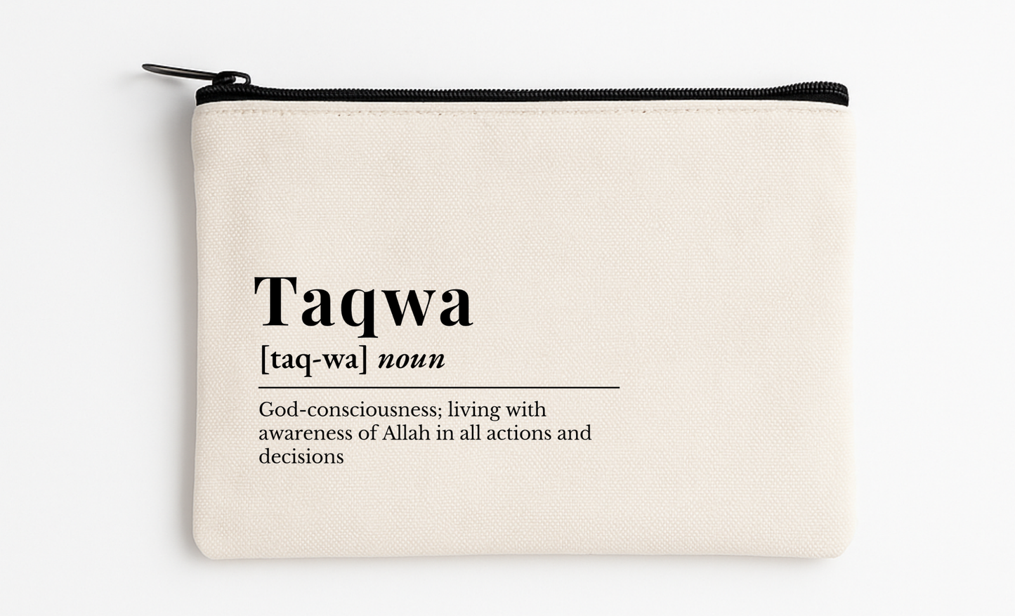 Taqwa Definition Cosmetic Bag (4.7" x 8.2")