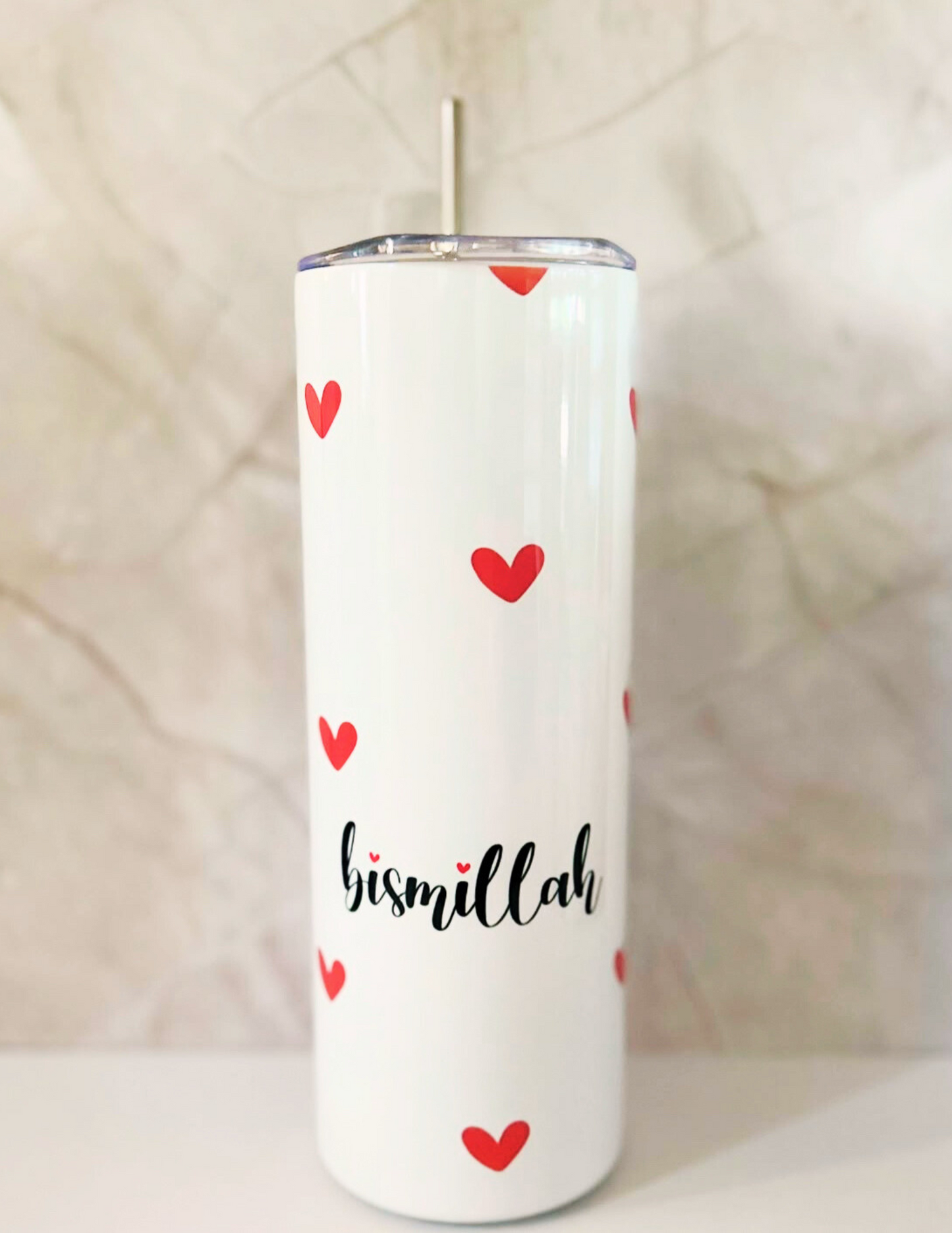 Bismillah Heart Tumbler - 20 oz