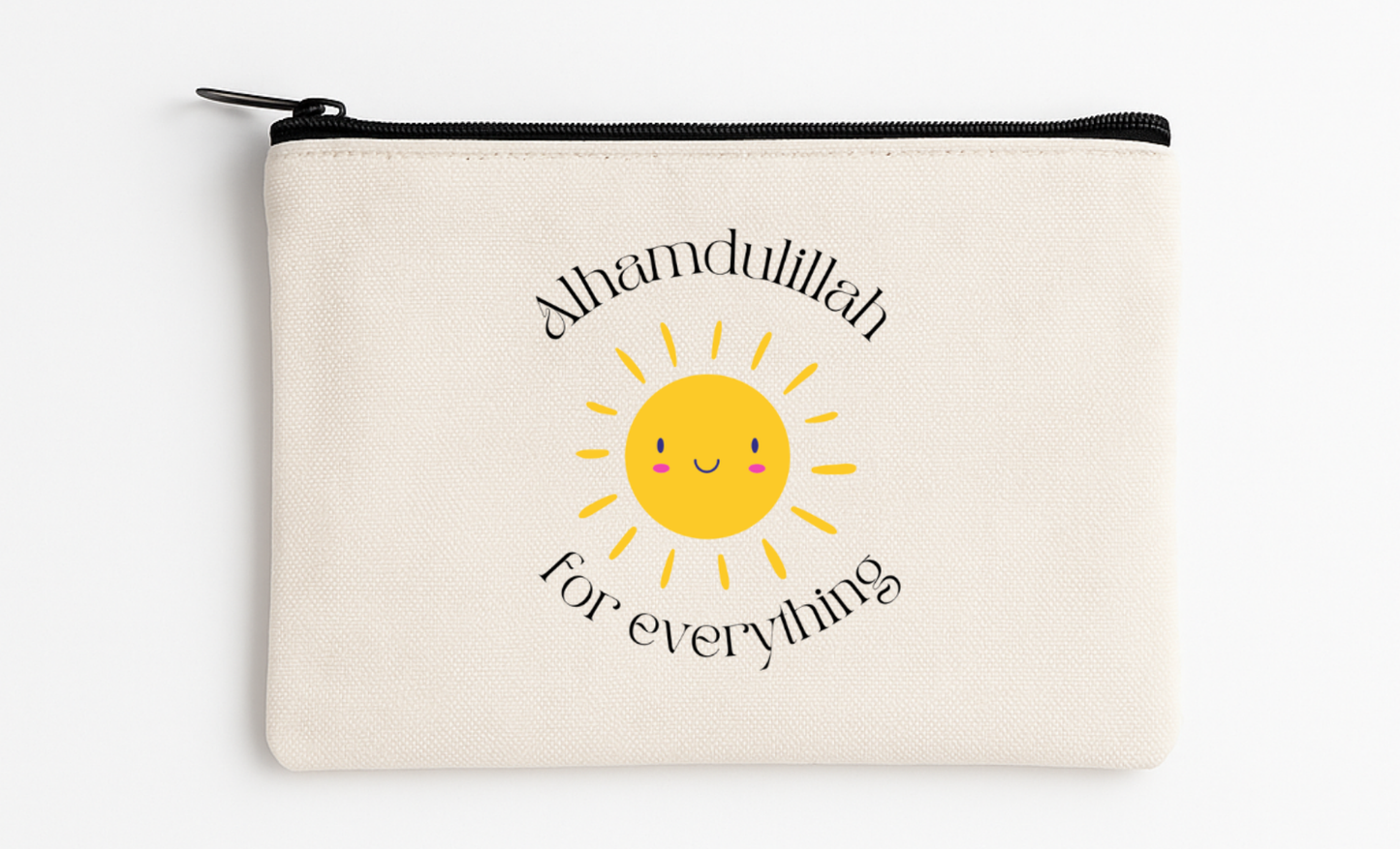 Sunshine – Canvas Cosmetic Bag (4.7" x 8.2")