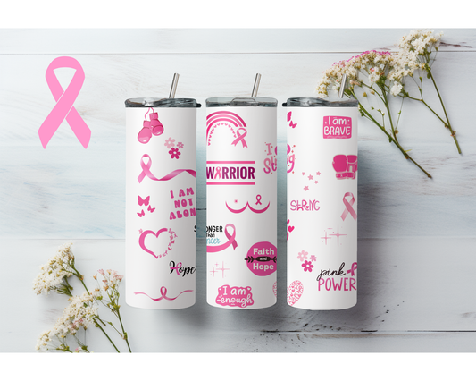 Pink Warrior Tumbler – Strength in Every Sip