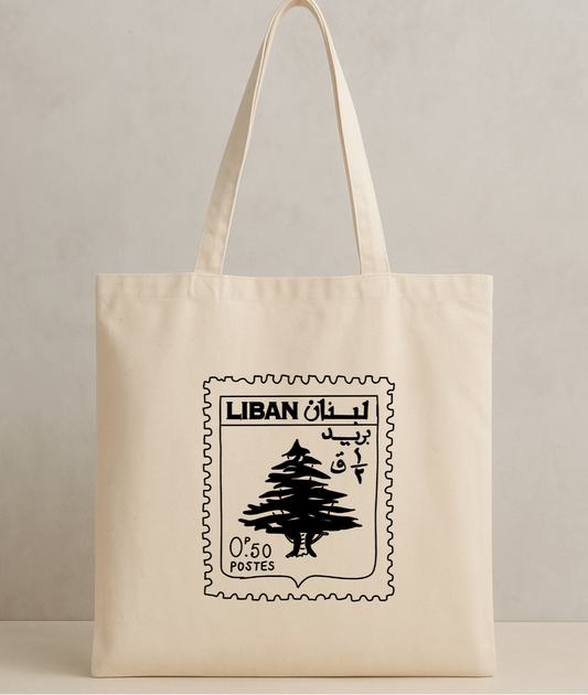 Lebanese Stamp Tote Bag