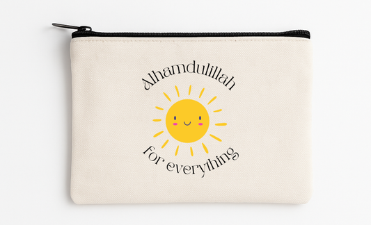 Sunshine – Canvas Cosmetic Bag (4.7" x 8.2")