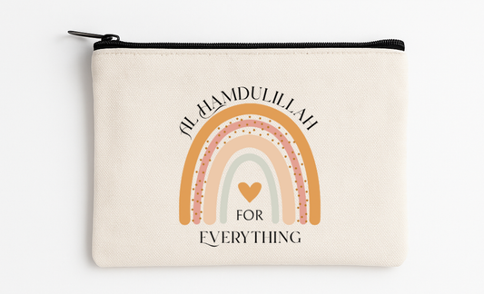 Rainbow Boho – Canvas Cosmetic Bag (4.7" x 8.2")