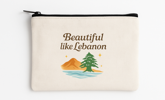 Beautiful Like Lebanon – Canvas Cosmetic Bag (4.7" x 8.2")