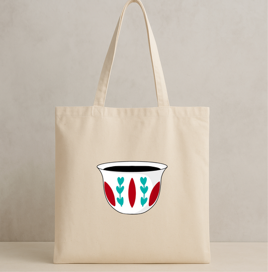 Vintage Lebanese Coffee Cup Tote Bag