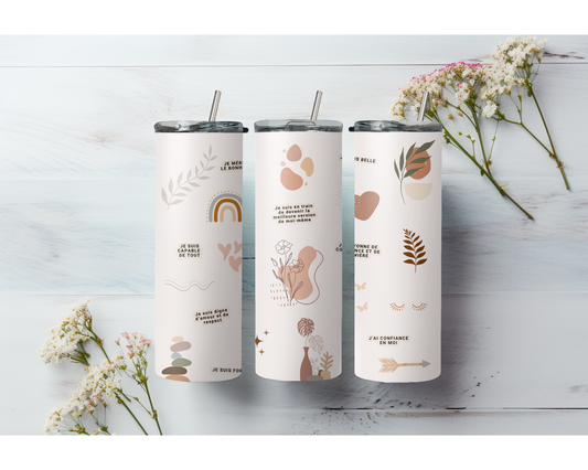 Tasse Motivationnelle – Affirmations Positives (20 oz)